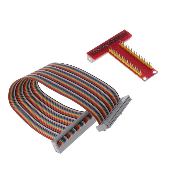 40 Pin Red GPIO Extension Board For Raspberry Pi (With GPIO Cable) AMAR
