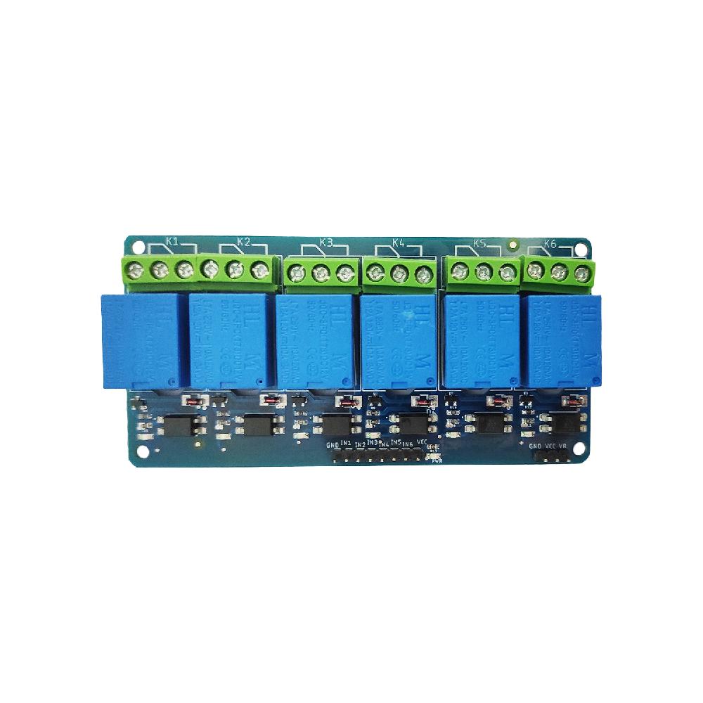 12V Relay Module 6-Channel with Optocoupler.