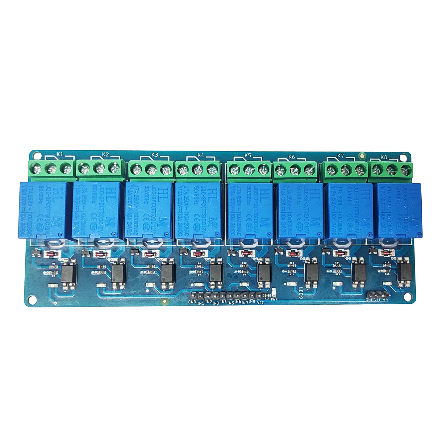 12V Relay Module 8-Channel with Optocoupler